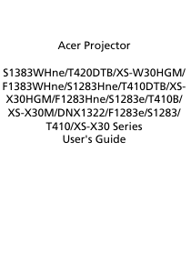 Handleiding Acer S1283Hne Beamer