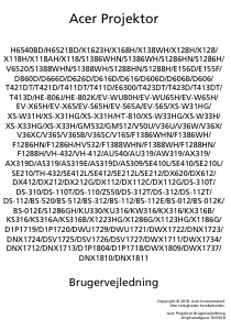 Brugsanvisning Acer S1286HN Projektor