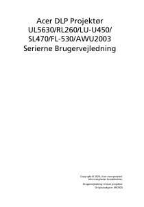 Brugsanvisning Acer UL5630 Projektor