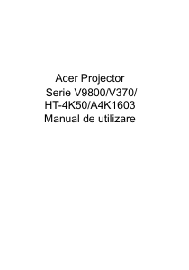 Manual Acer V9800 Proiector