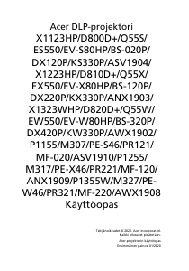 Käyttöohje Acer X1123HP Projektori