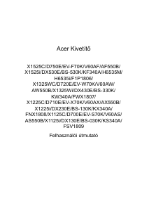 Használati útmutató Acer X1125i Vetítő