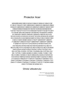 Manual Acer X1223HG Proiector