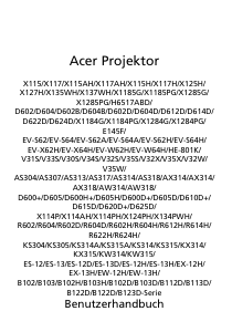 Bedienungsanleitung Acer X125H Projektor