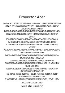 Manual de uso Acer X125H Proyector