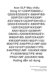 Hướng dẫn sử dụng Acer X1323WHP Máy chiếu