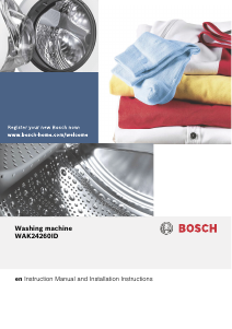 Manual Bosch WAK24260ID Washing Machine