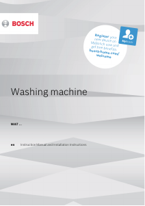 Manual Bosch WAT24608IT Washing Machine
