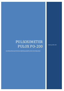 Bedienungsanleitung Pulox PO-200 Pulsoximeter