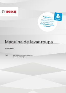 Manual Bosch WAU24T43ES Máquina de lavar roupa