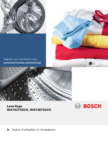 Mode d’emploi Bosch WAY28742CH Lave-linge