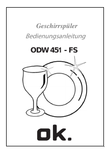 Bedienungsanleitung OK ODW 451-FS Geschirrspüler