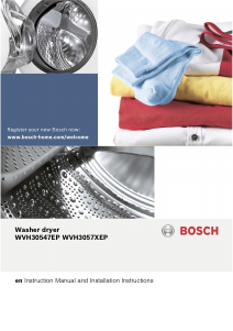 Manual Bosch WVH30547EP Washing Machine