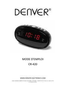 Mode d’emploi Denver CR-420 Radio-réveil