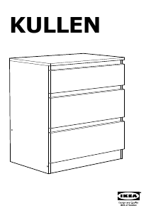 Priročnik IKEA KULLEN (3 drawers) Predalnik