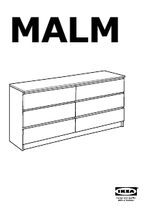 Käyttöohje IKEA MALM (6 drawers) Lipasto
