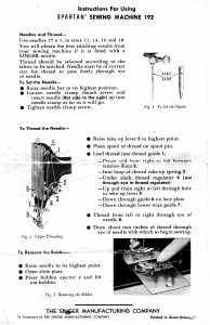 Manual Singer 192 Sewing Machine