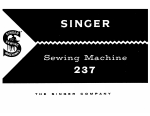 Handleiding Singer 237 Naaimachine