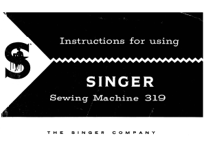 Manual Singer 319 Sewing Machine