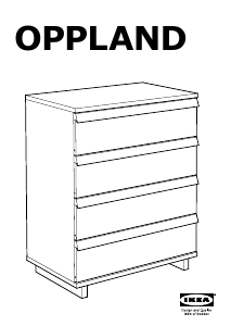 Εγχειρίδιο IKEA OPPLAND (4 drawers) Συρταριέρα