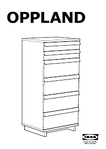 Руководство IKEA OPPLAND (6 drawers) Комод