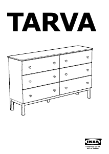 Käyttöohje IKEA TARVA (6 drawers) Lipasto