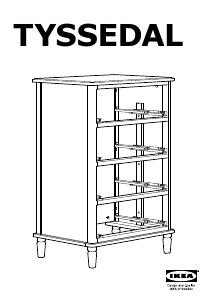 Käyttöohje IKEA TYSSEDAL (4 drawers) Lipasto