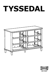 मैनुअल IKEA TYSSEDAL (6 drawers) ड्रेसर