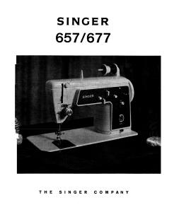 Manual Singer 677 Sewing Machine