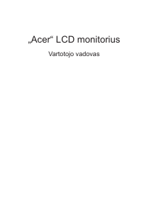 Vadovas Acer B226HQLG Skystakristalis monitorius