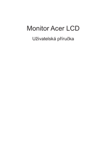 Manuál Acer B226HQLG LCD monitor