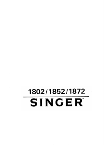 Manual Singer 1802 Sewing Machine