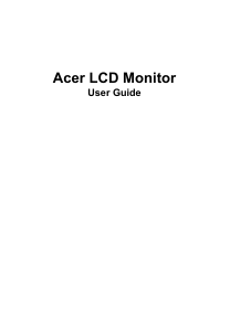 Handleiding Acer B227QD LCD monitor