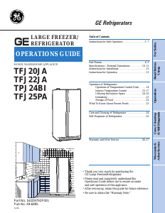 Manual GE TFJ20JABBAA Fridge-Freezer