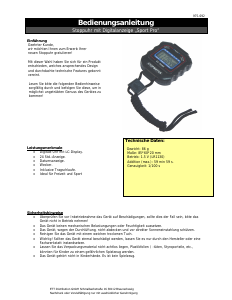 Bedienungsanleitung ETT EC-8080 Stoppuhr