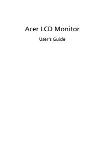 Handleiding Acer B246HYLB LCD monitor