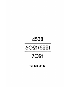 Handleiding Singer 4538 Naaimachine