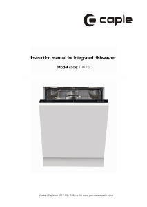 Manual Caple Di625 Dishwasher