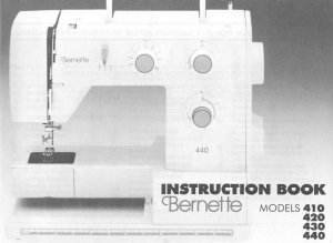 Manual Bernina Bernette 410 Sewing Machine