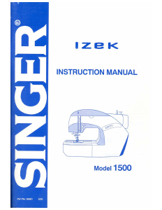 Handleiding Singer IZEK 1500 Naaimachine
