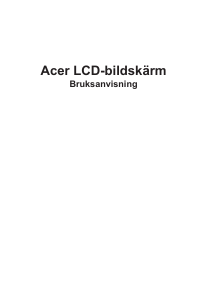 Bruksanvisning Acer B287K LCD skärm