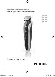 Handleiding Philips QG3383 Tondeuse