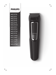 Priročnik Philips MG3713 Prirezovalnik brade