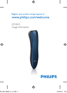 Manual Philips QT4023 Aparador de barba