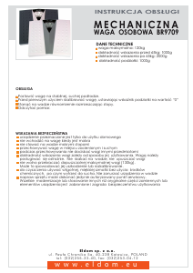 Instrukcja Eldom BR9709 Waga