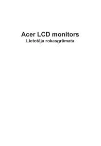 Rokasgrāmata Acer CBA272 Šķidro kristālu monitors