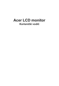 Priručnik Acer CBA272 LCD zaslon