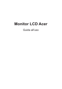 Manuale Acer CZ380CQK Monitor LCD