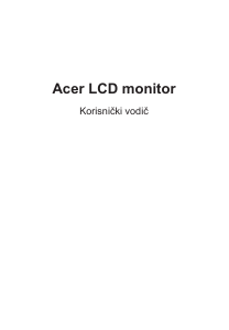 Priručnik Acer CZ380CQK LCD zaslon