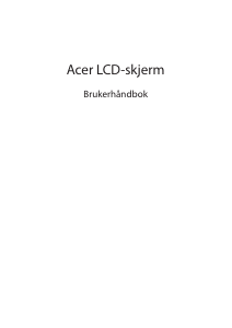 Bruksanvisning Acer EB321HQA LCD-skjerm